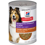 Ração Úmida Hill's Science Diet Pele Sensível Peru e Arroz para Cães Adultos - 354 g