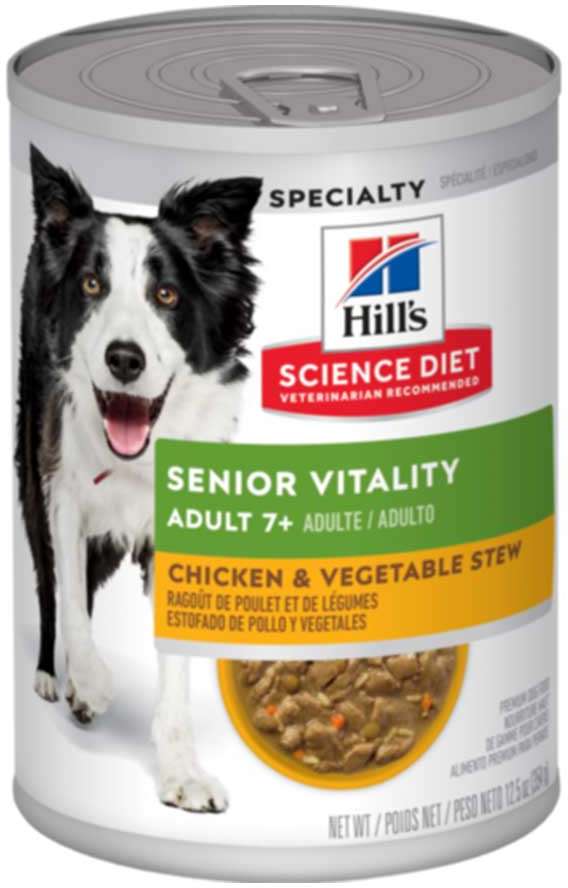 Ração Úmida Hill's Science Diet Vitalidade Sênior Frango e Vegetais para Cães Idosos - 354 g
