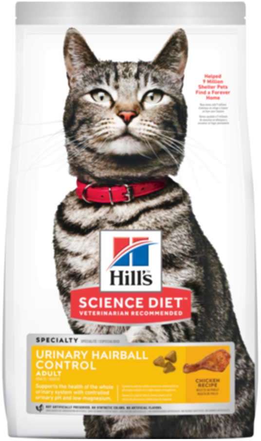 Ração Seca Hill's Science Diet Cuidado Urinário e Bolas de Pelo Frango para Gatos Adultos - 1,5Kg