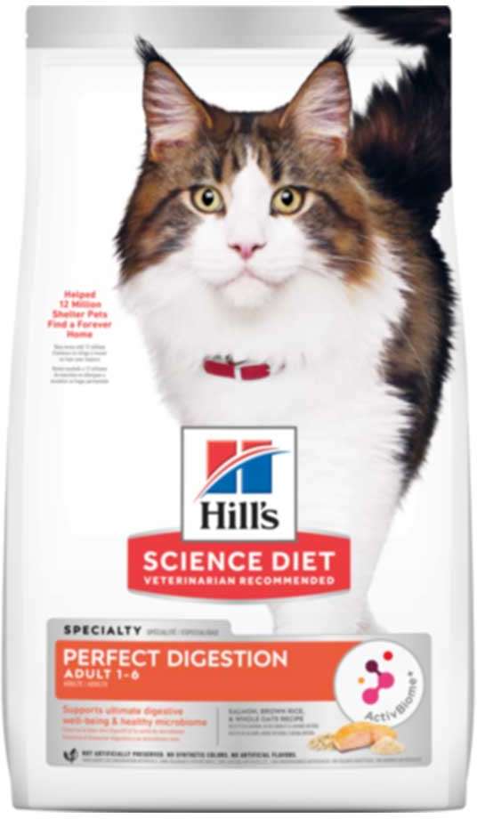 Ração Seca Hill's Science Diet Digestão Perfeita Salmão para Gatos Adultos - 1,5Kg
