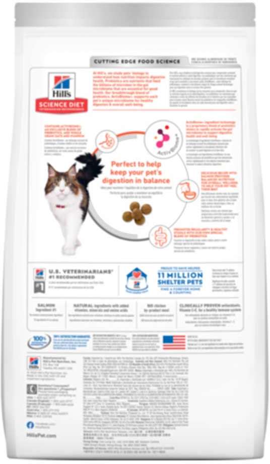 Ração Seca Hill's Science Diet Digestão Perfeita Salmão para Gatos Adultos - 1,5Kg