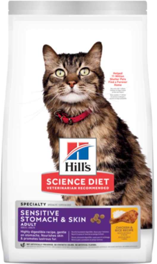Ração Seca Hill's Science Diet Pele Sensível Frango para Gatos Adultos - 1,5Kg