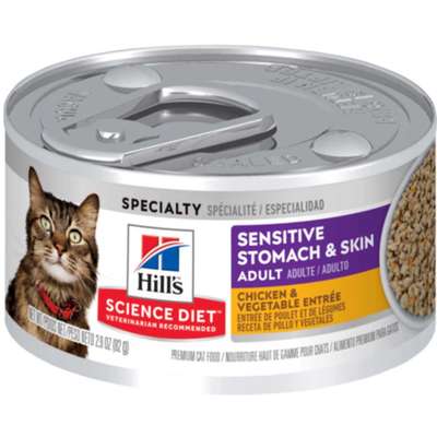 Ração Úmida Hill's Science Diet Pele Sensível Frango e Vegetais para Gatos Adultos