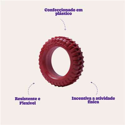 Brinquedo Buddy Toys Pneu Nylon Vermelho
