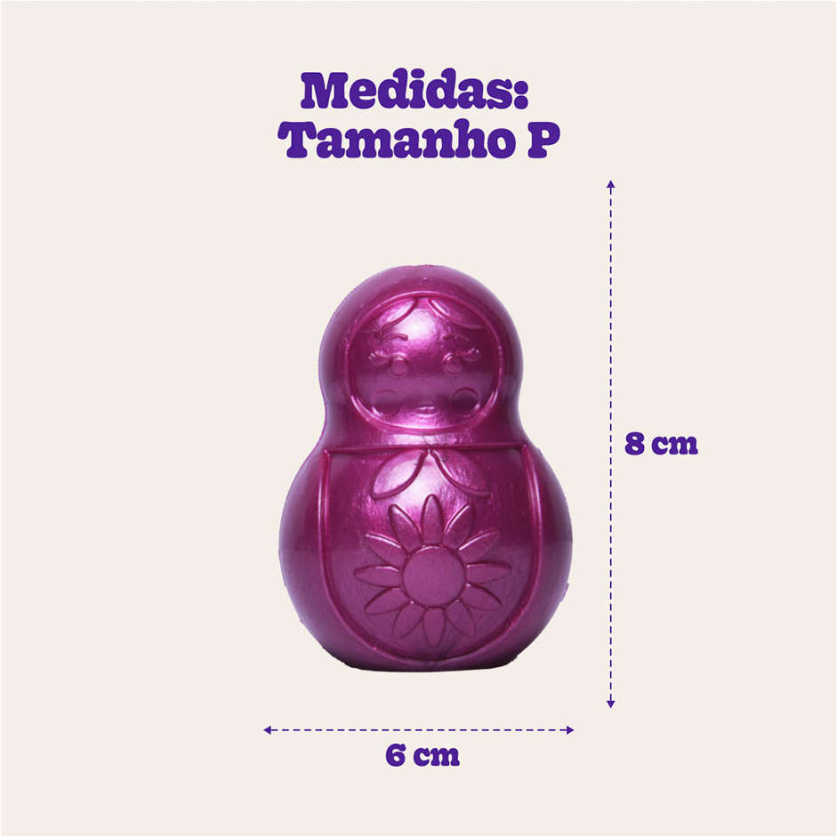 Brinquedo Mordedor Pet Games Bonequinha Rosa - Tam. P