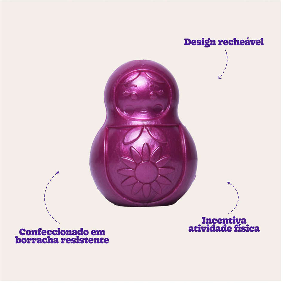 Brinquedo Mordedor Pet Games Bonequinha Rosa - Tam. G
