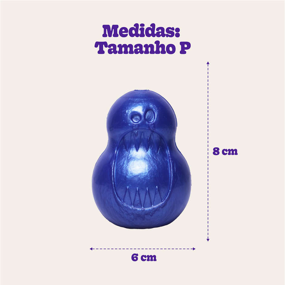Brinquedo Mordedor Pet Games Monstrinho Azul - Tam. P