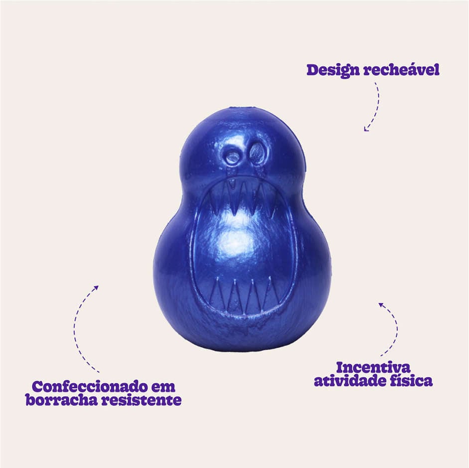 Brinquedo Mordedor Pet Games Monstrinho Azul - Tam. M