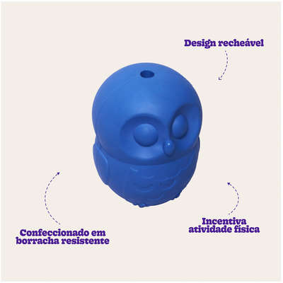 Brinquedo Pet Games Mordedor Corujinha Azul