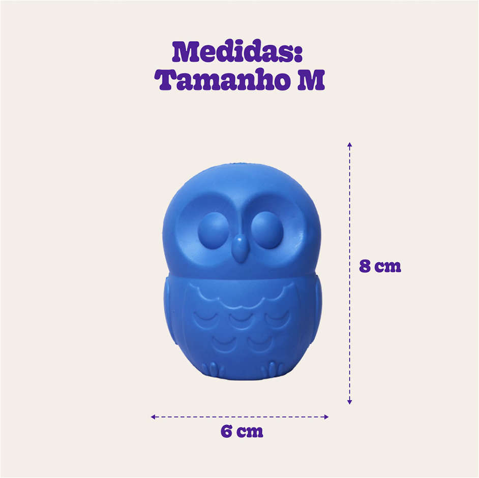 Brinquedo Pet Games Mordedor Corujinha Azul - Tam. M