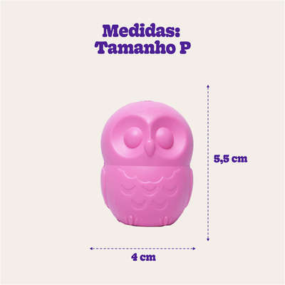 Brinquedo Pet Games Mordedor Corujinha Rosa