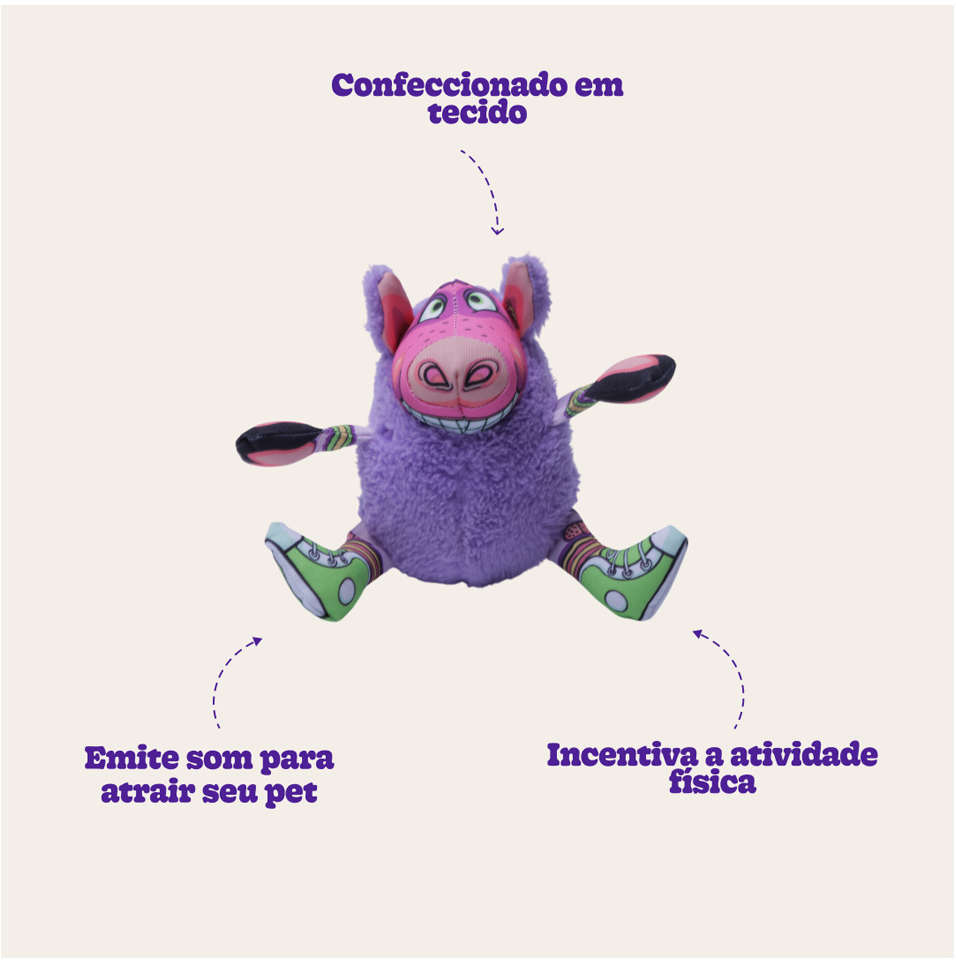 Brinquedo Fatcat Cães Gruntleys Mini Roxo - Tam. Único