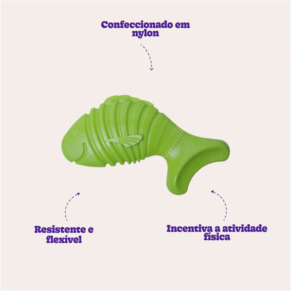 Brinquedo Buddy Toys Peixe Nylon - Tam. Único