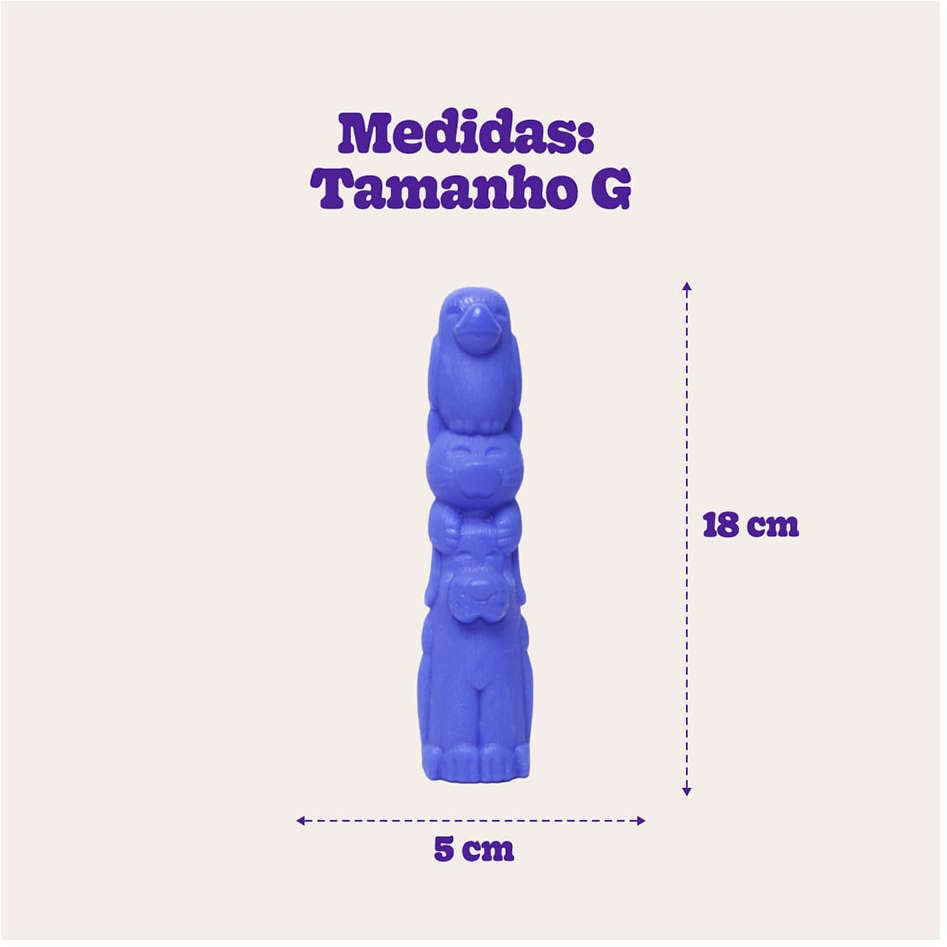 Brinquedo Pet Games Mordedor Totem Nylon Azul - Tam. G