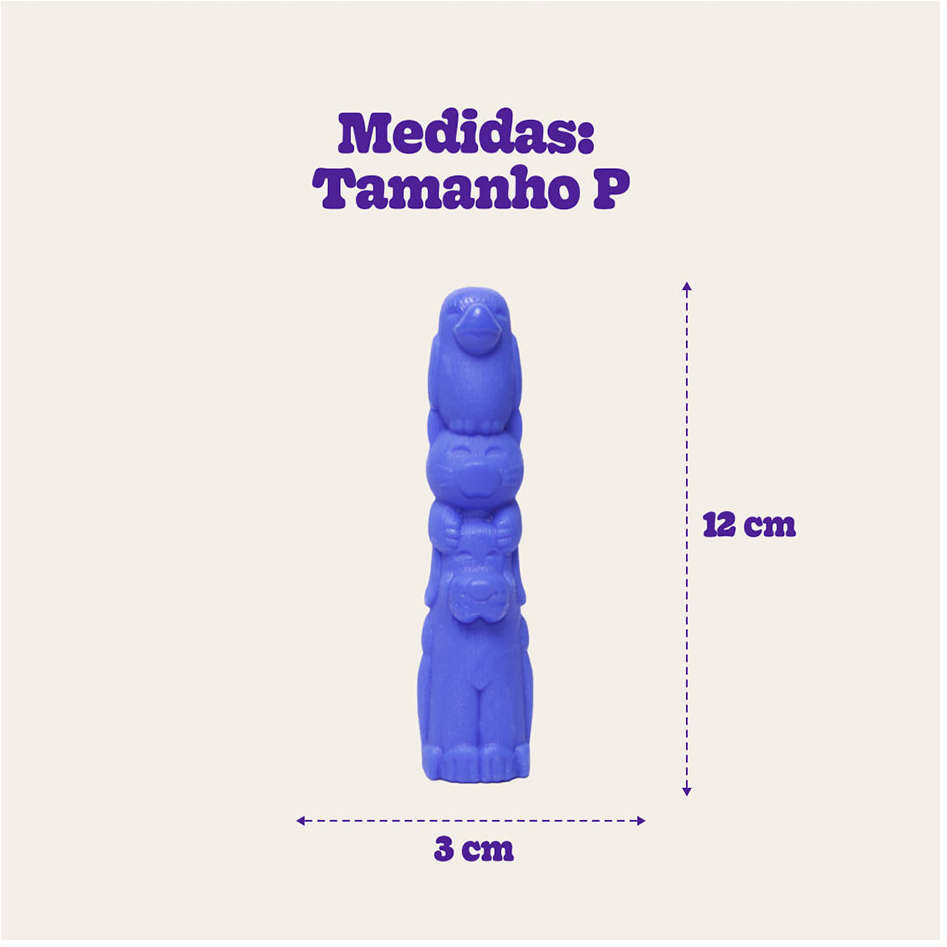 Brinquedo Pet Games Mordedor Totem Nylon Azul - Tam. P