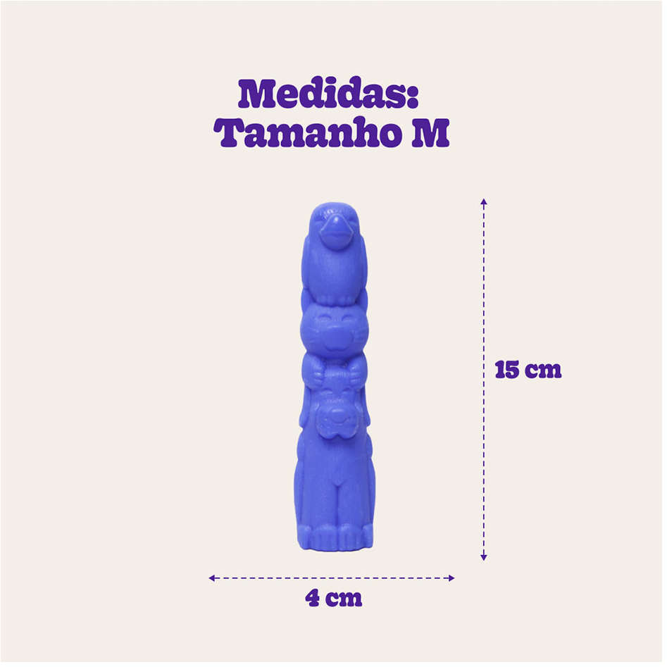 Brinquedo Pet Games Mordedor Totem Nylon Azul - Tam. M