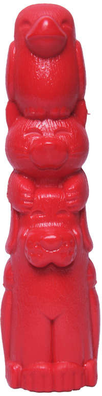 Brinquedo Pet Games Mordedor Totem Nylon Vermelho - Tam. G