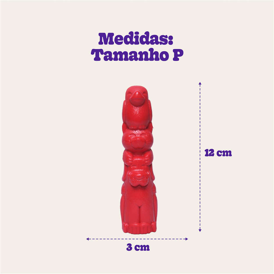 Brinquedo Pet Games Mordedor Totem Nylon Vermelho - Tam. P