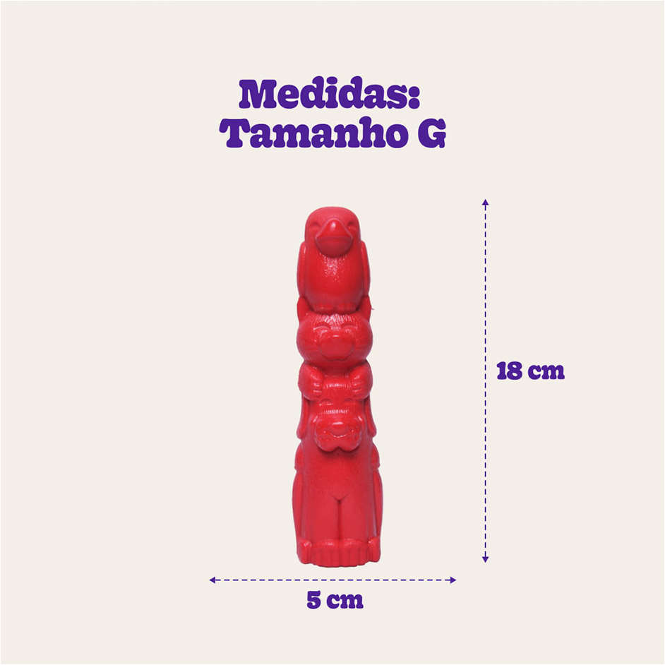 Brinquedo Pet Games Mordedor Totem Nylon Vermelho - Tam. G