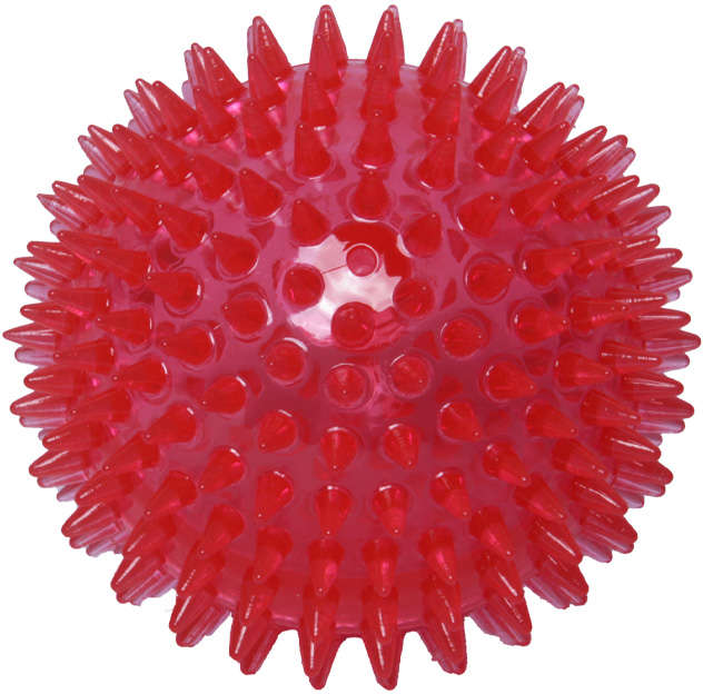 Brinquedo Jambo Bola TPR Espinho com Som Vermelha - Tam. G