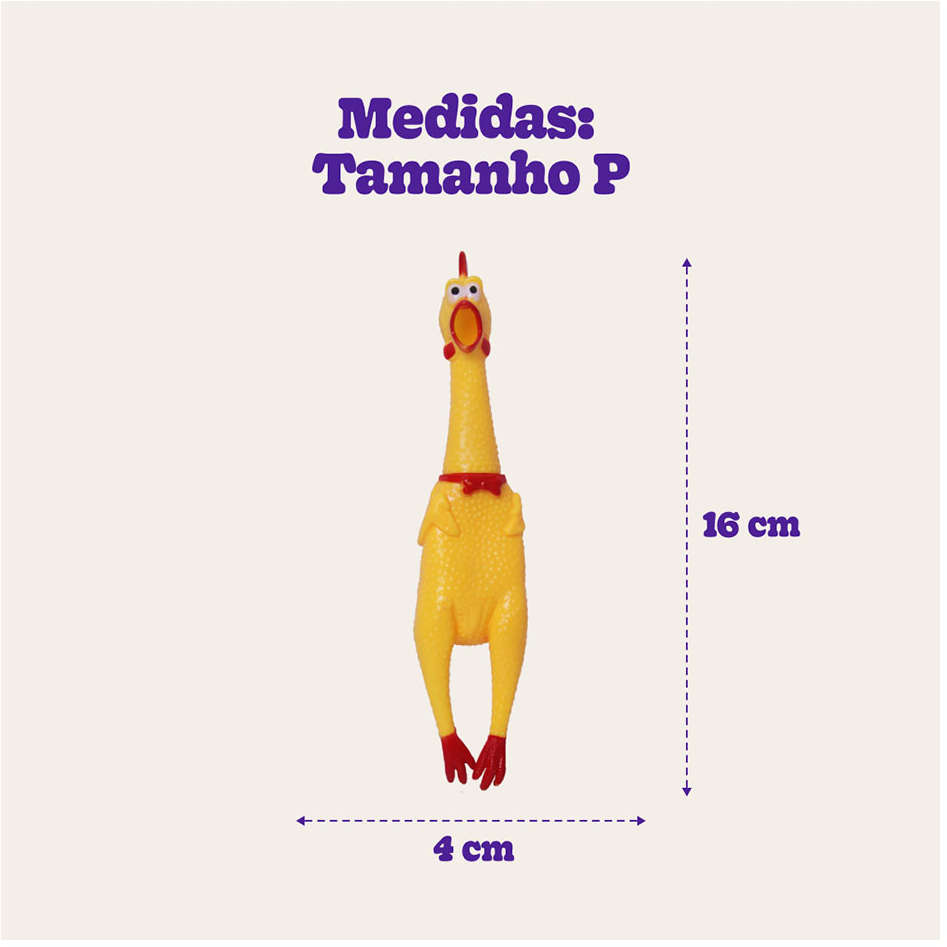 Brinquedo Sonoro The Pets Brasil Frango Gritador - Tam. P