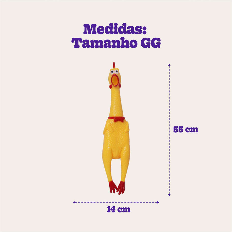 Brinquedo Sonoro The Pets Brasil Frango Gritador - Tam. GG
