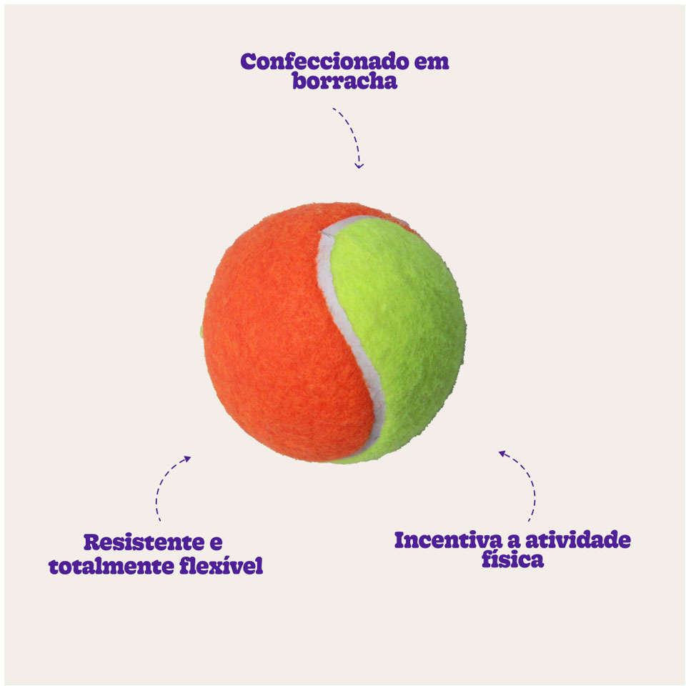 Brinquedo LCM Bola de Tênis Bicolor - Tam. Único