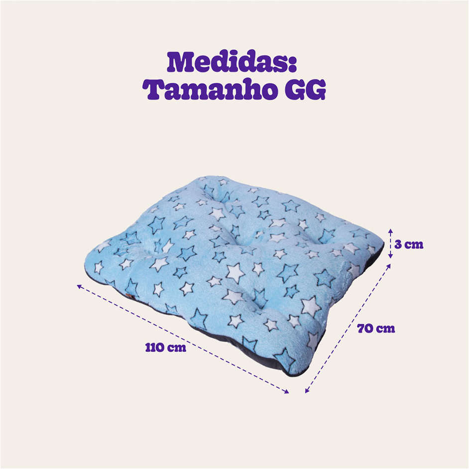 Almofada Pickorruchos Fofucho Dupla Face Azul - Tam. GG