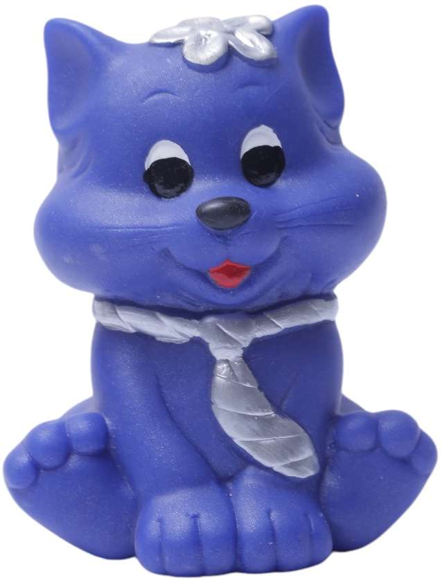 Brinquedo de Vinil Gatinho Azul para Cães - Tam. Único