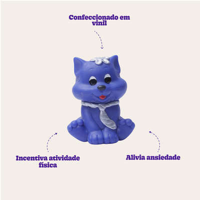 Brinquedo de Vinil Gatinho Azul para Cães