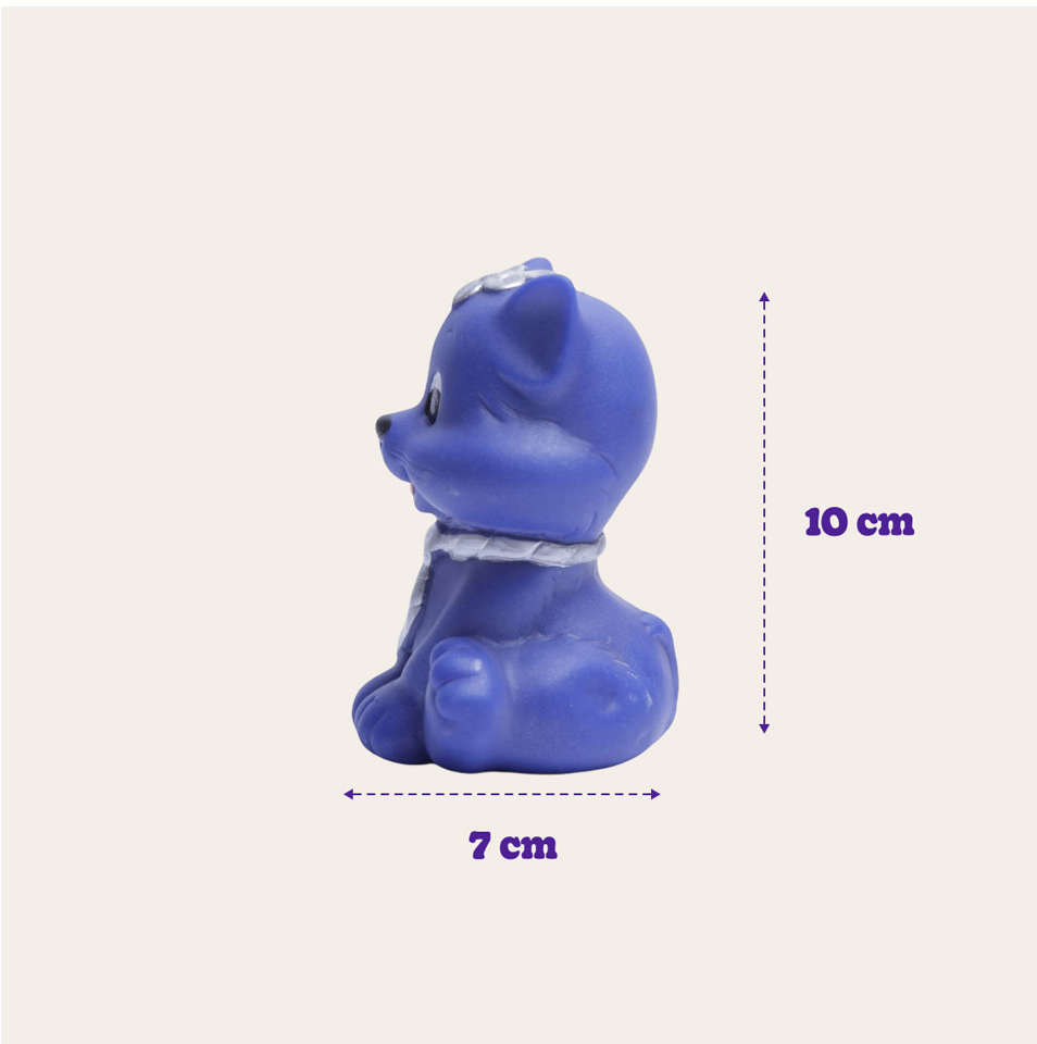Brinquedo de Vinil Gatinho Azul para Cães - Tam. Único