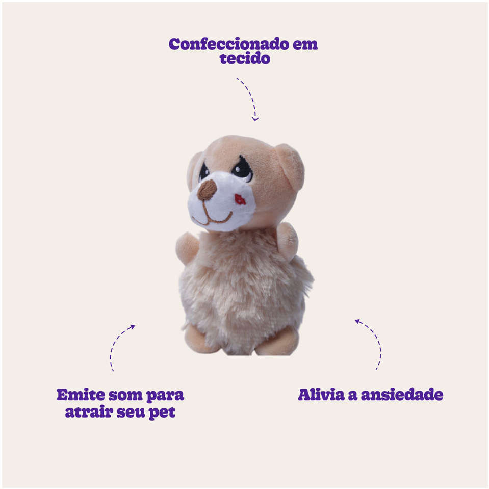 Brinquedo Pelúcia Ursinho para Cães - Tam. Único