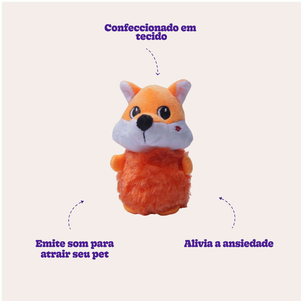 Brinquedo Pelúcia Raposinha para Cães - Tam. Único