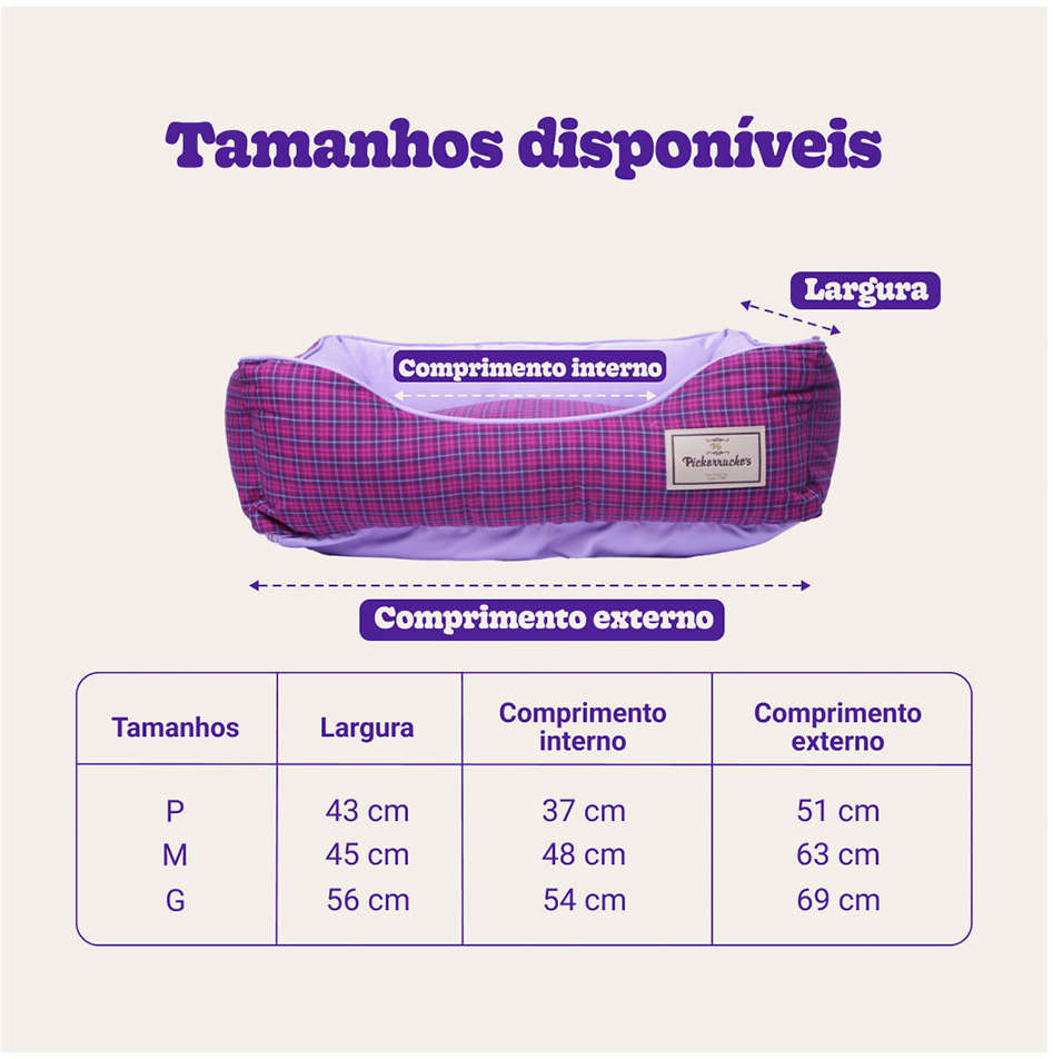 Cama Pickorruchos Deluxe Lilás - Tam. G