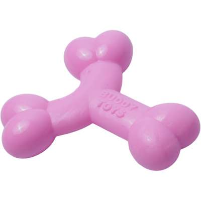 Brinquedo Buddy Toys Ossinho Rosa para Filhotes
