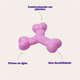 Brinquedo Buddy Toys Ossinho Rosa para Filhotes