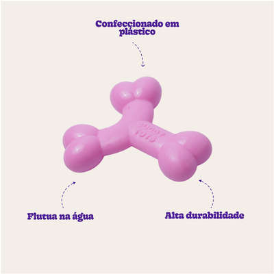 Brinquedo Buddy Toys Ossinho Rosa para Filhotes