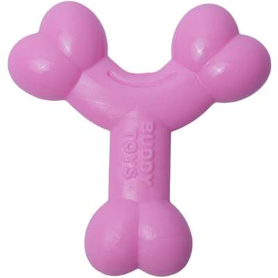 Brinquedo Buddy Toys Ossinho Rosa para Filhotes