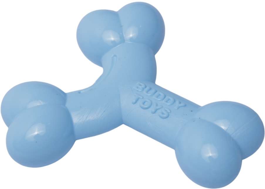 Brinquedo Buddy Toys Ossinho Azul para Filhotes - Tam. Único