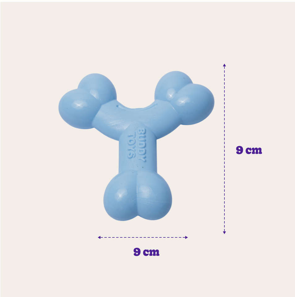 Brinquedo Buddy Toys Ossinho Azul para Filhotes - Tam. Único
