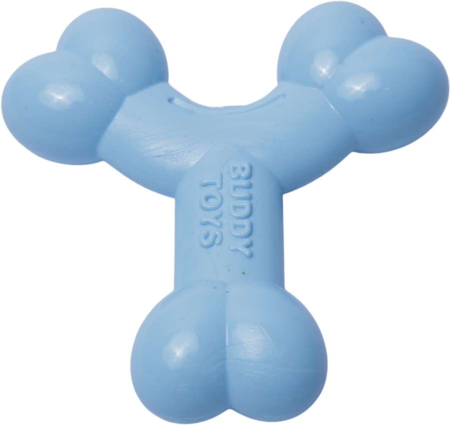 Brinquedo Buddy Toys Ossinho Azul para Filhotes - Tam. Único