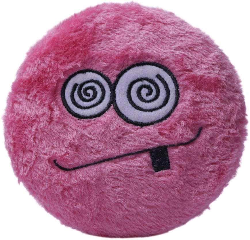 Brinquedo Chalesco Pelúcia Emoticon Crazy para Cães - Tam. Único