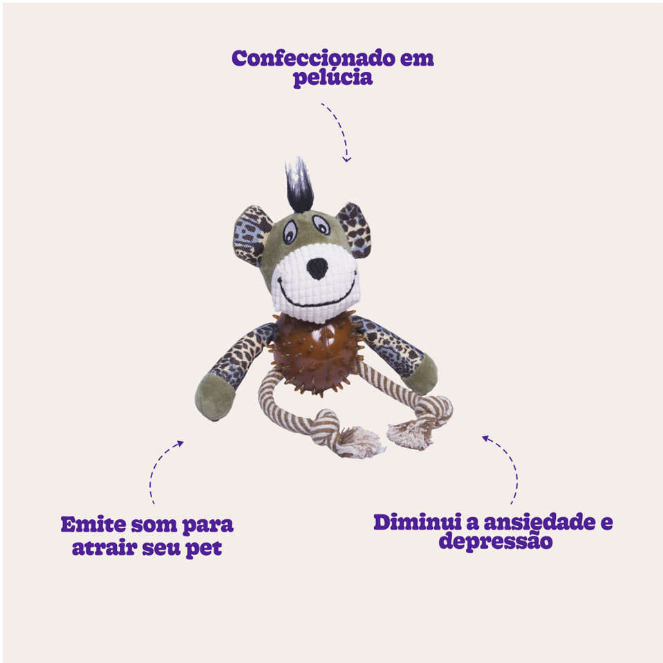 Brinquedo Chalesco Pelúcia Cãoperninha para Cães - Tam. Único
