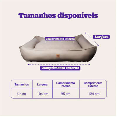Cama Pacco Puppy King Ecotec Lisa Bege para Cães
