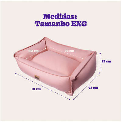 Cama Pacco Puppy Nature Rose 100% Algodão para Cães