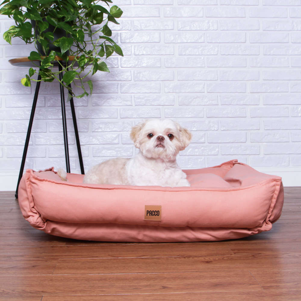 Cama Pacco Puppy Nature Rose 100% Algodão para Cães - Tam. G
