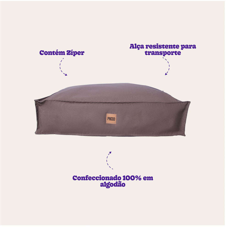 Cama Pacco Puppy Futon Ecotec Marrom para Cães - Tam. G