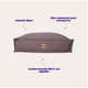 Cama Pacco Puppy Futon Ecotec Marrom para Cães