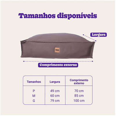 Cama Pacco Puppy Futon Ecotec Marrom para Cães