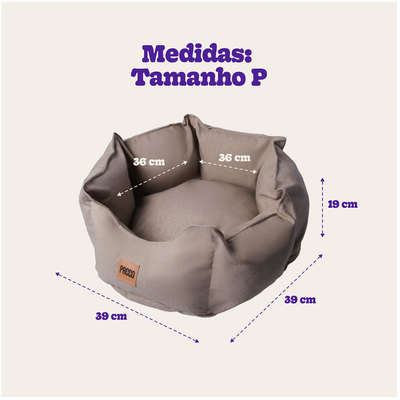 Cama Pacco Puppy Impermeável Ninho Ecotec Lisa Bege para Cães e Gatos